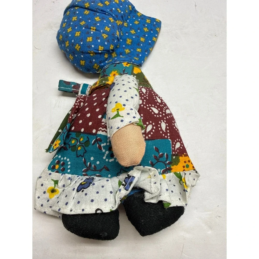Vintage Holly Hobbie Rag Doll Ornament American Greetings Patchwork Blue Bonnet - Picture 3 of 4